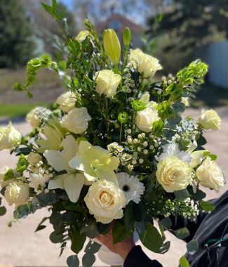 White Rose & Lily Bridal Bouquet