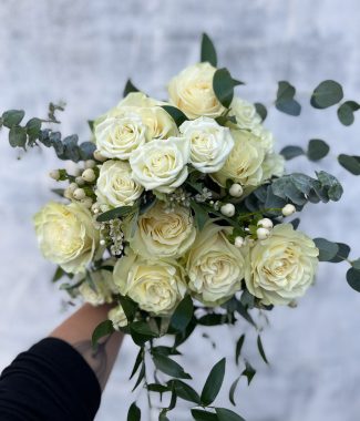 White Rose Bridal Bouquet