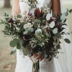 Burgundy & Eucalyptus Bridal Bouquet