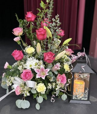 Pink Rose & Lily Arrangement